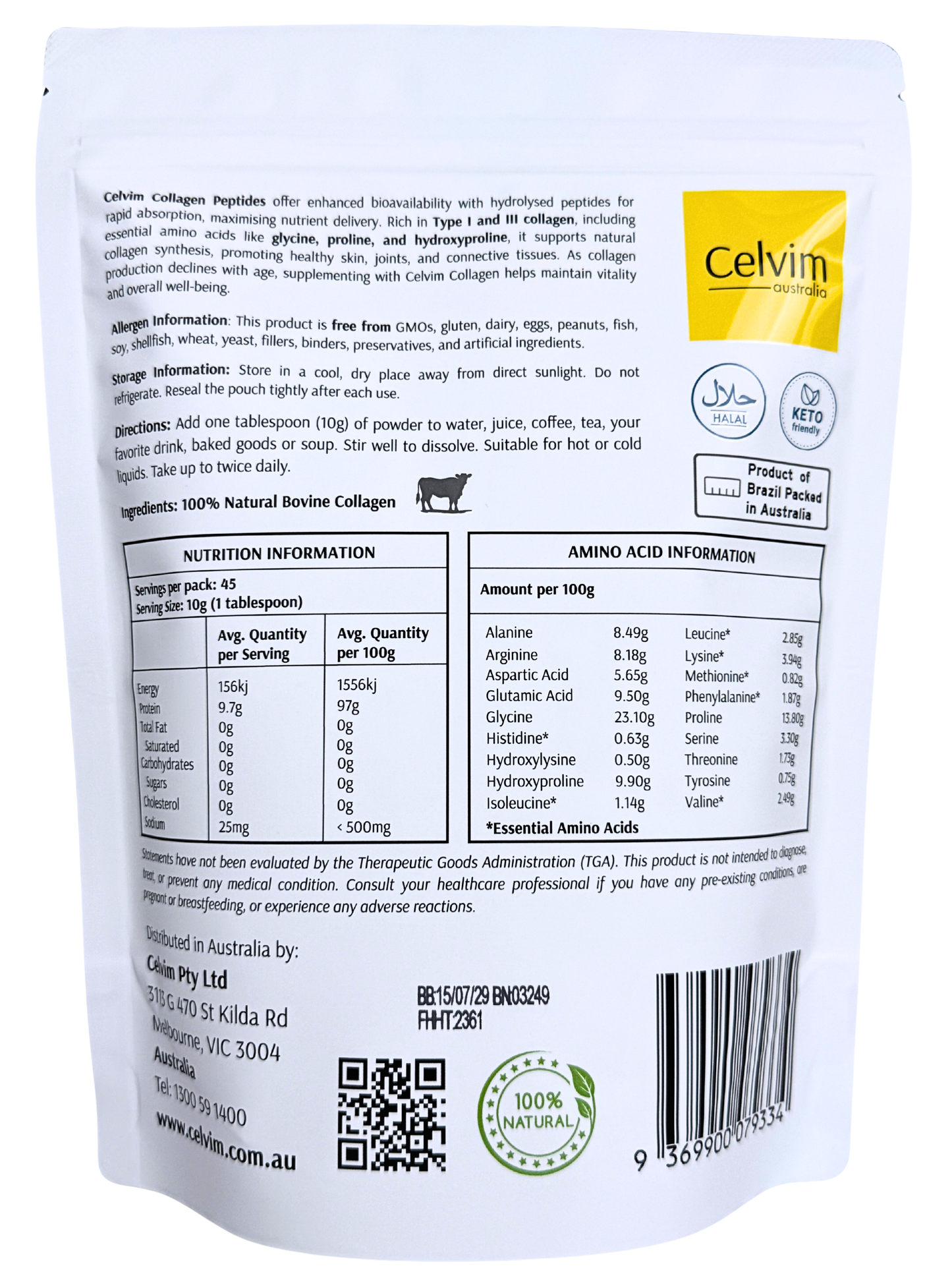 Celvim Ingredients