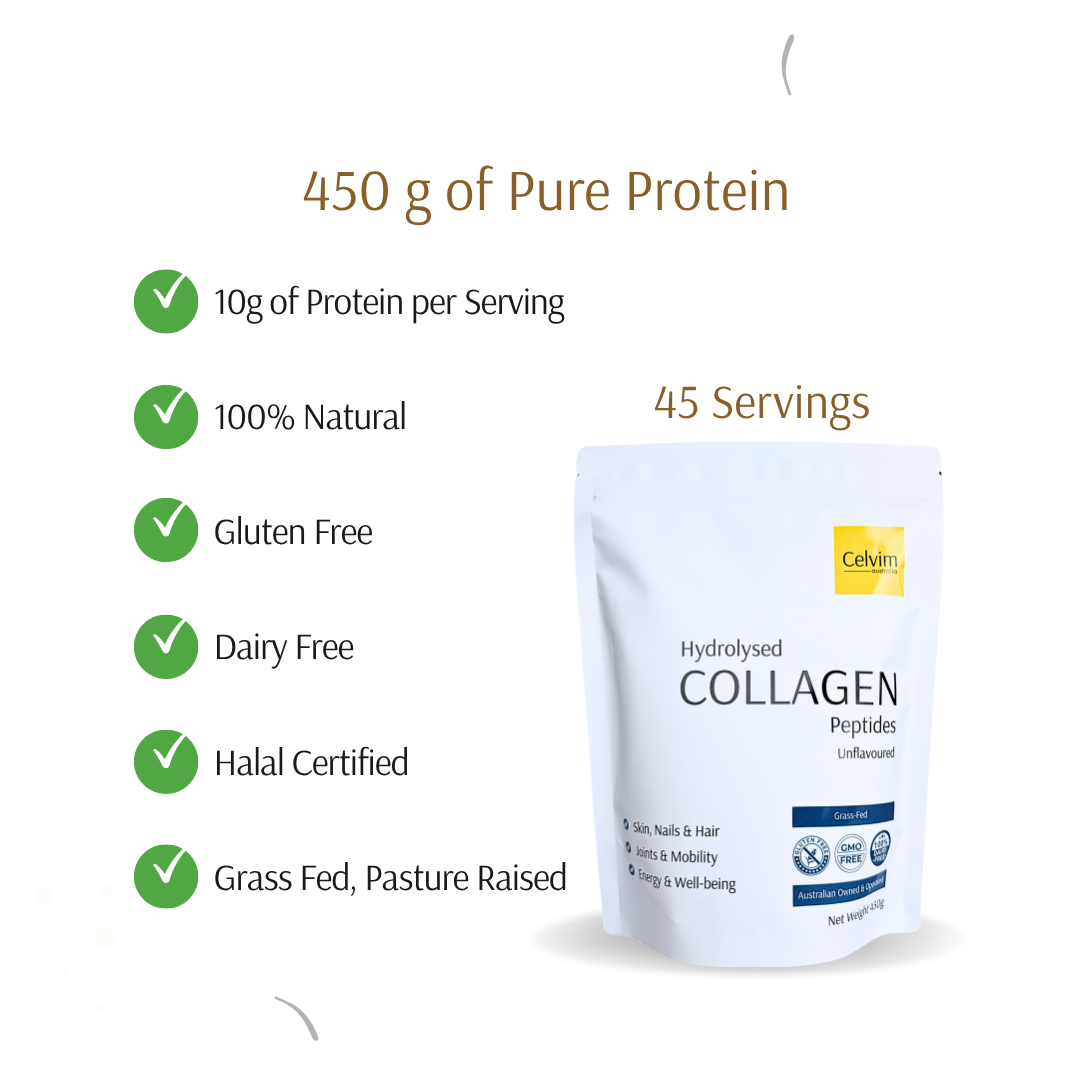 Celvim Hydrolysed Collagen Peptides - Unflavoured Powder