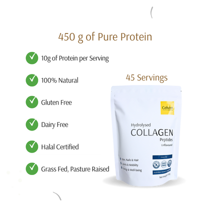 Celvim Hydrolysed Collagen Peptides - Unflavoured Powder